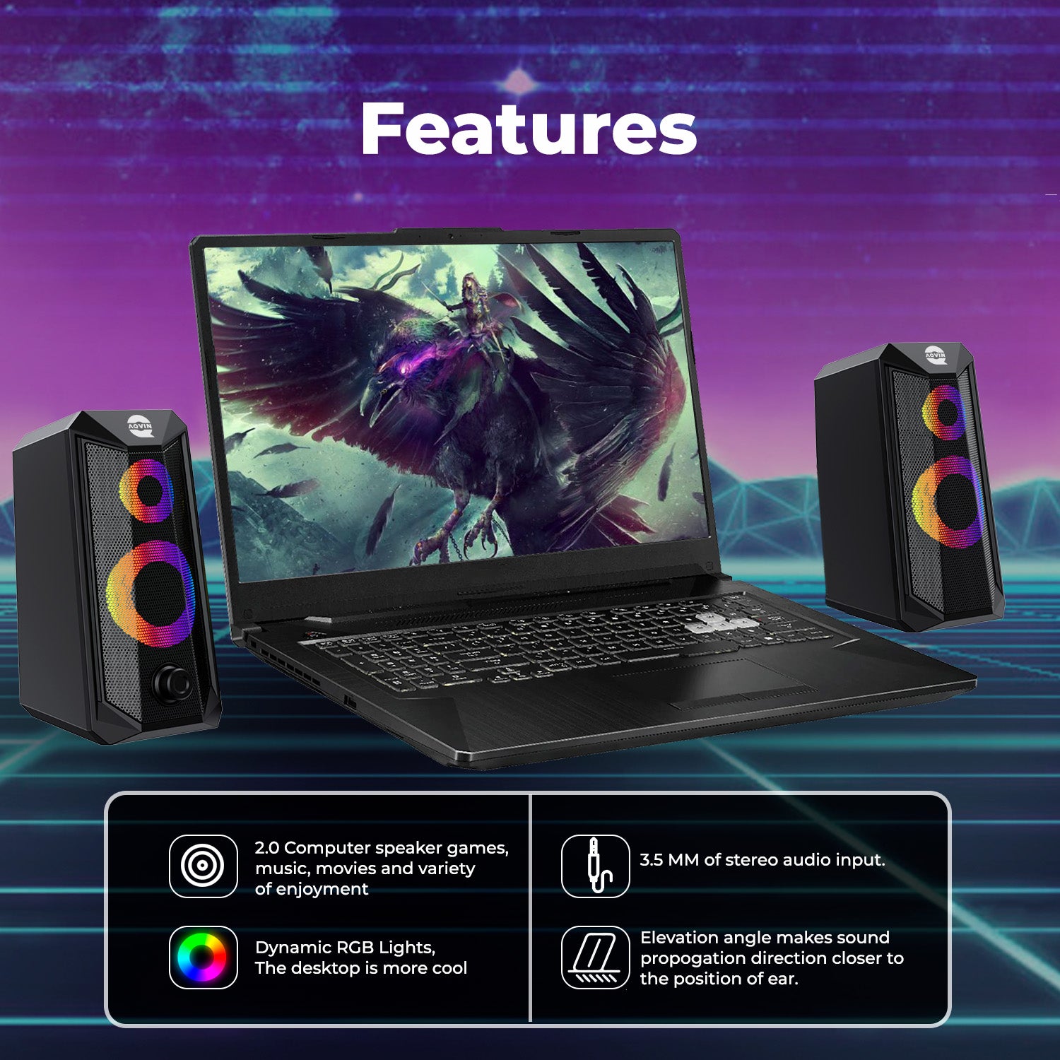 Q110 RGB Gaming Speaker