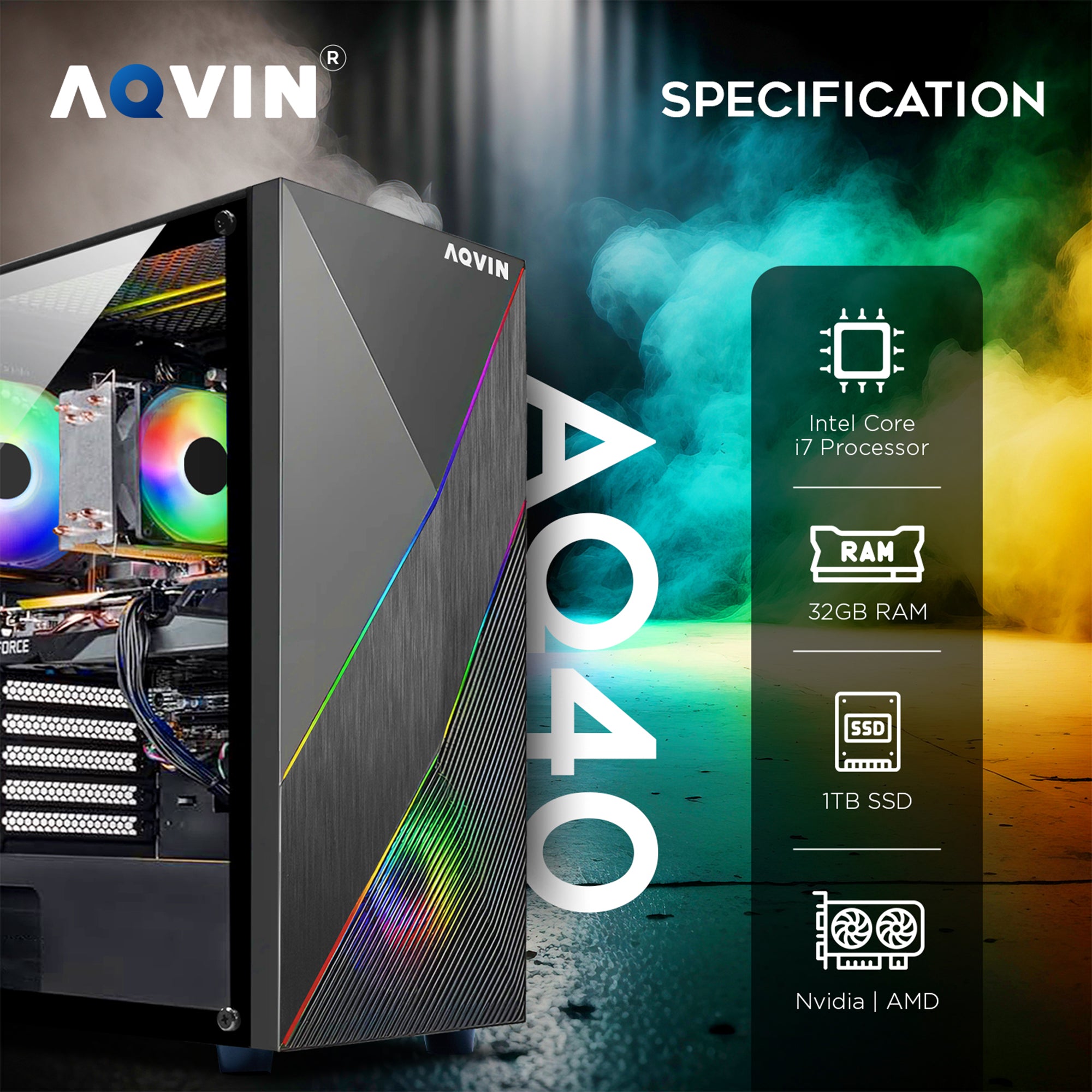 AQ40 Gaming Desktop Tower
