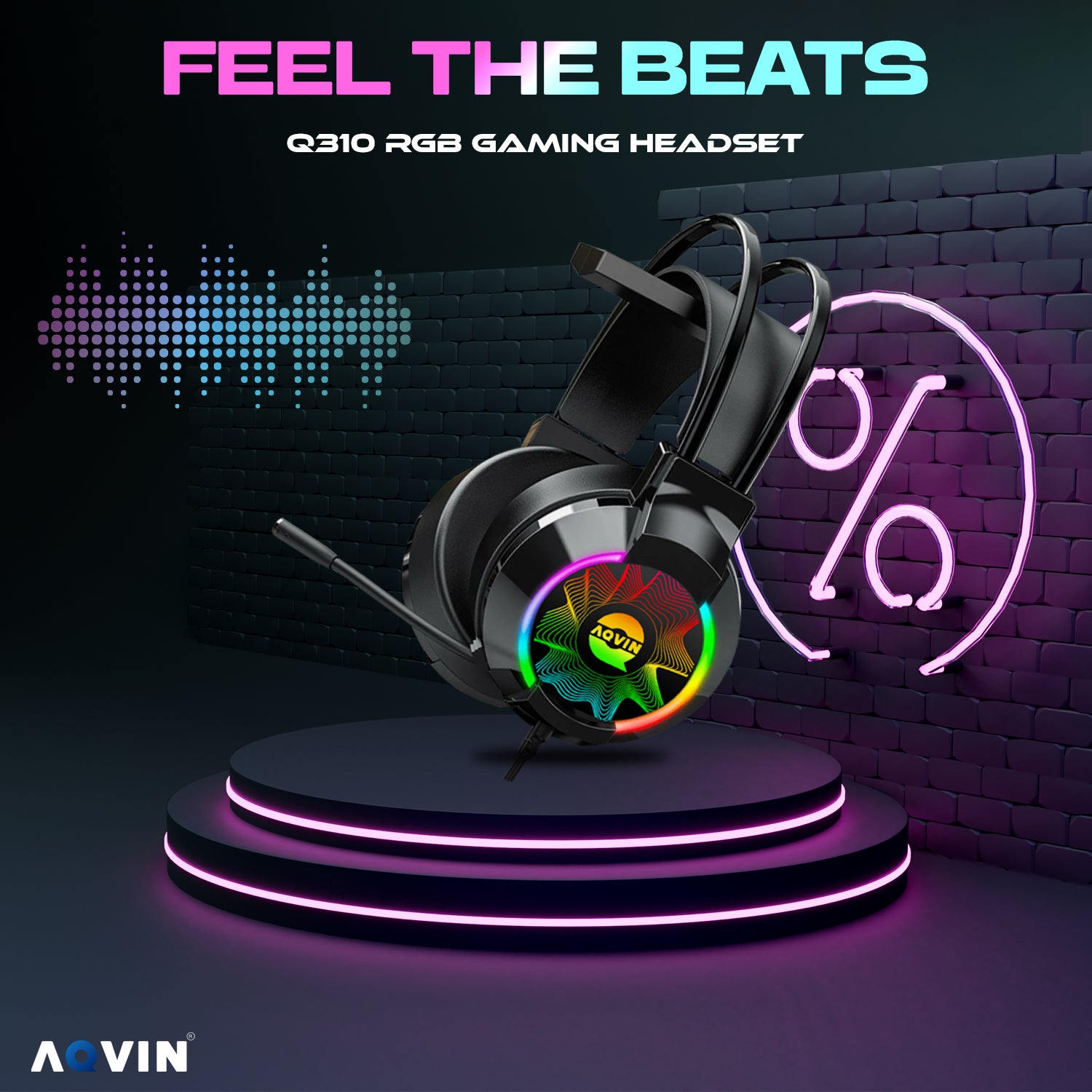 AQVIN Q310 RGB Wired Gaming Headset