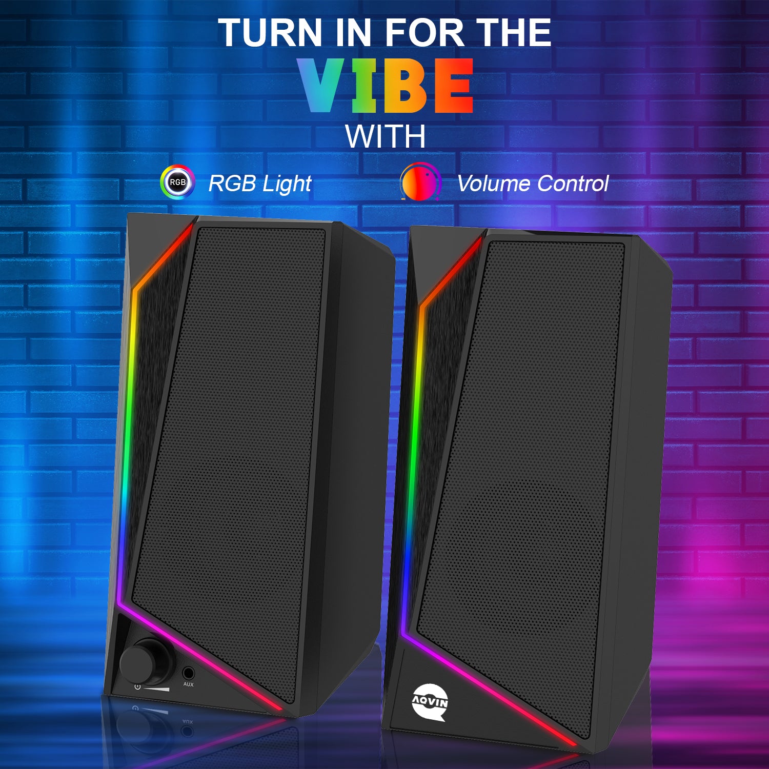AQVIN RGB Gaming Speaker - Q130