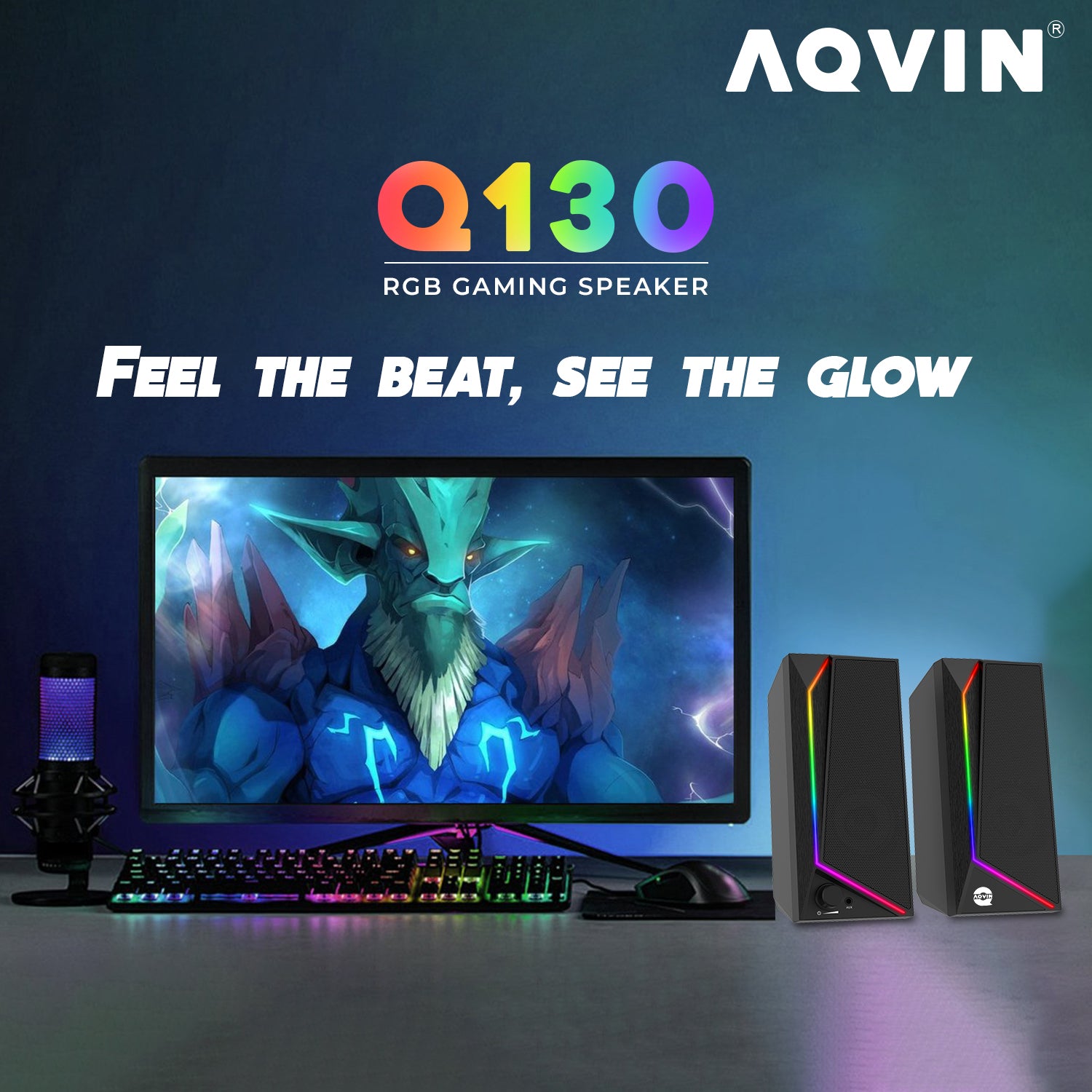 AQVIN RGB Gaming Speaker - Q130