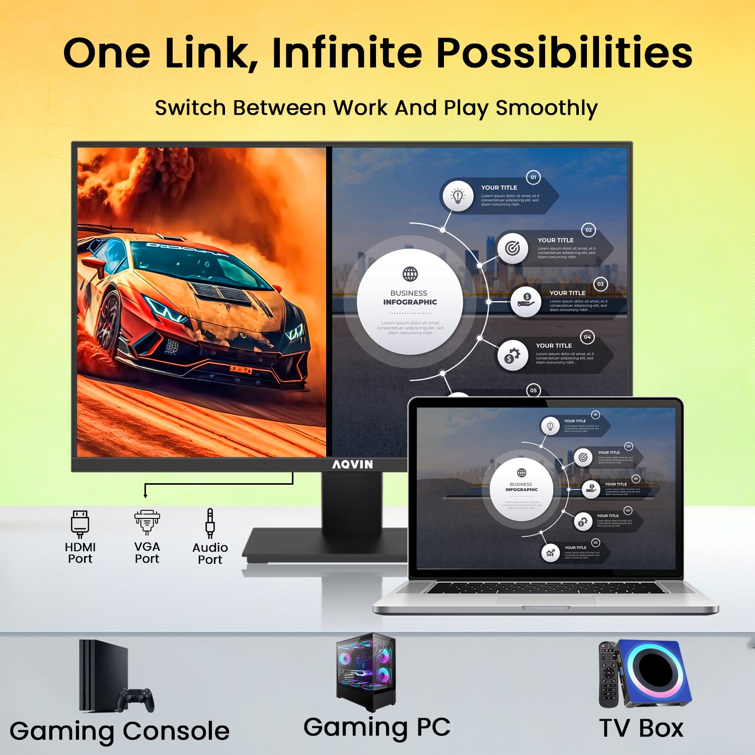 AQVIN 27" Full HD IPS Computer Monitor QM27i