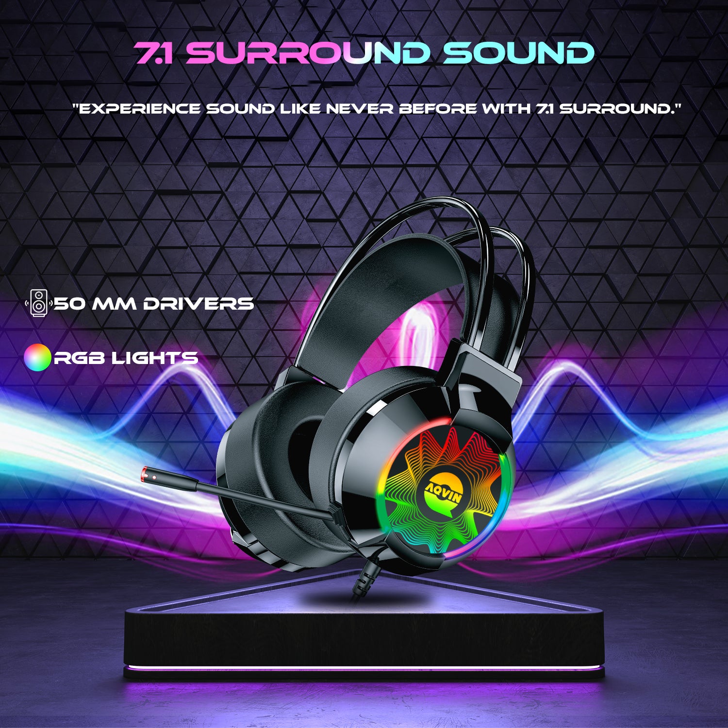 AQVIN Q310 RGB Wired Gaming Headset